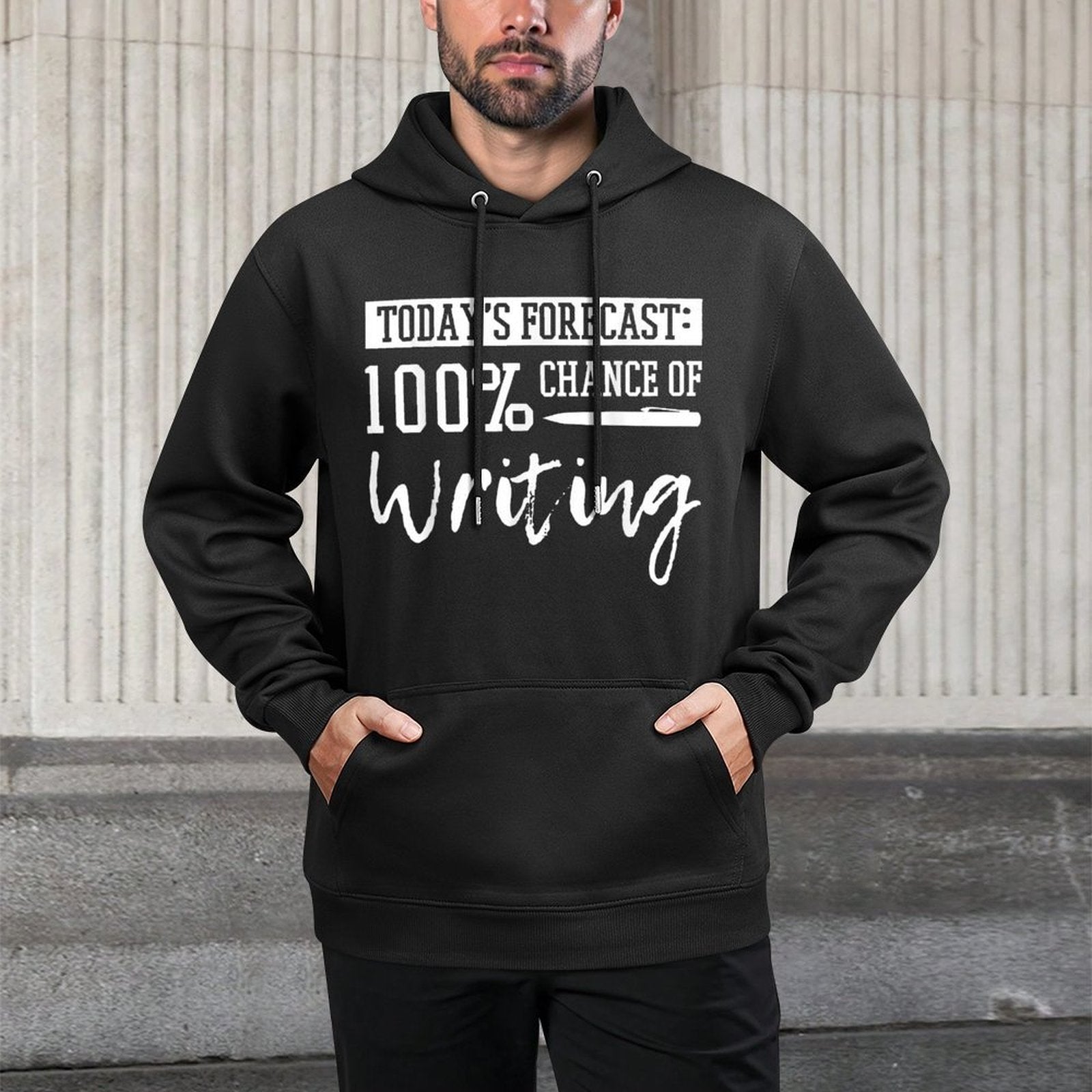 Author Journalist Teacher Writing Content Creator Gift Kangaroo Pocket Hoodie