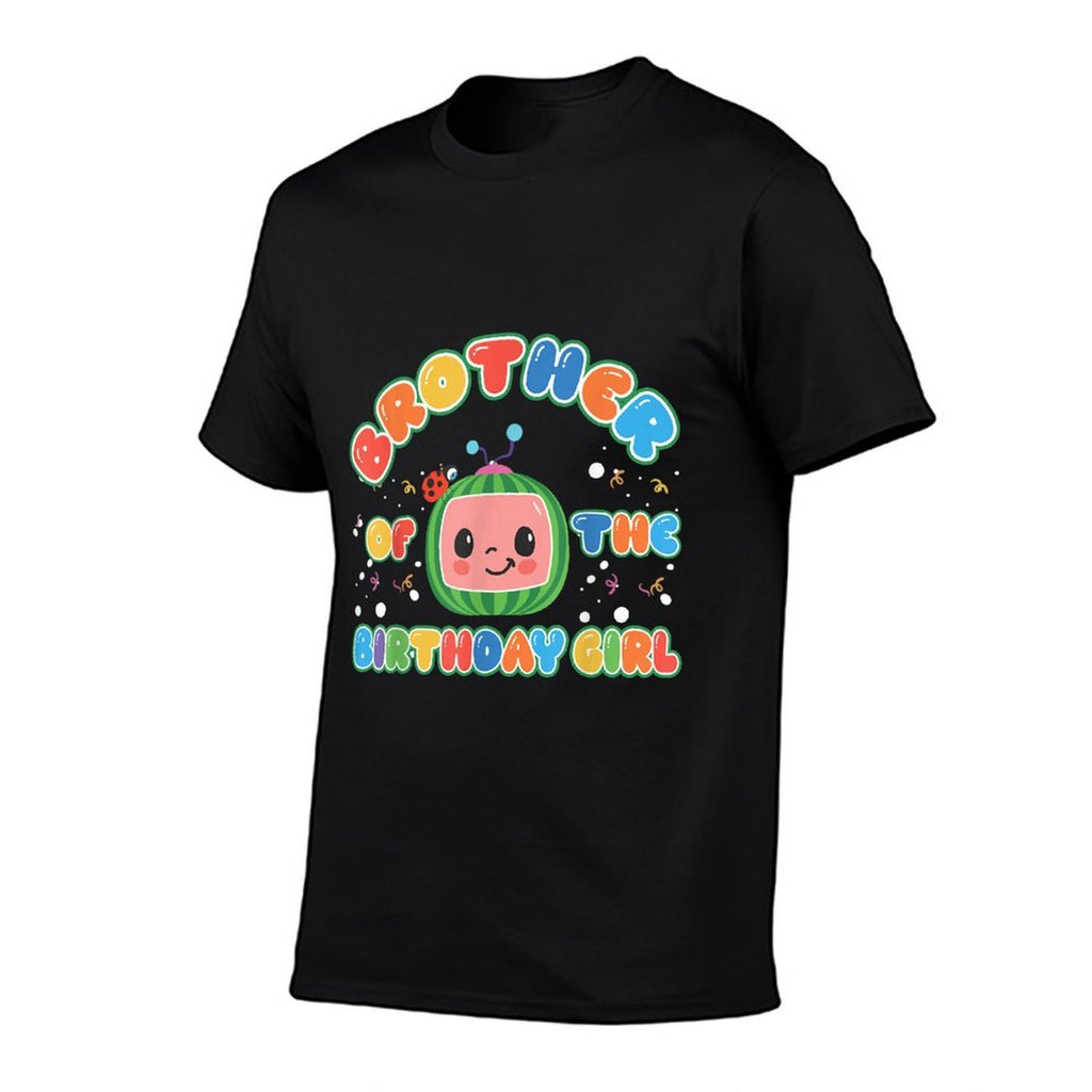 Brother Of The Birthday Girl Melon Family Matching Funny  Rolled Sleeves T-Shirt