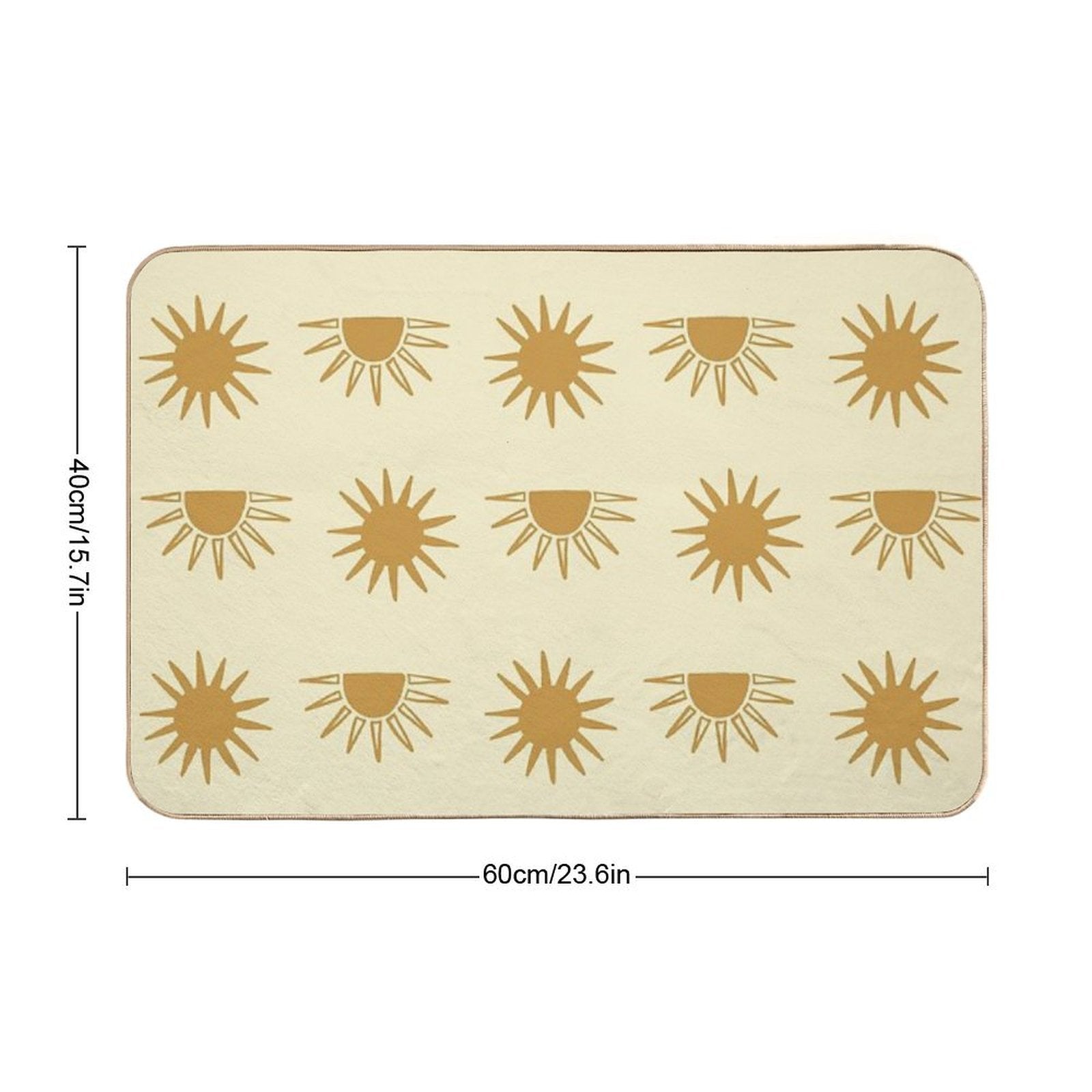 Golden Sunset Pattern  Easy To Clean Bath Mat