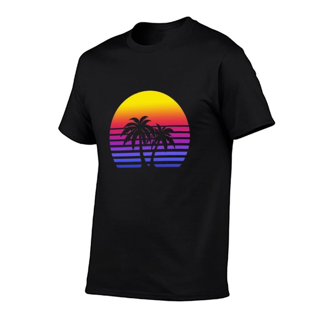 Synthwave Sun Palm Trees  Classic T-Shirt
