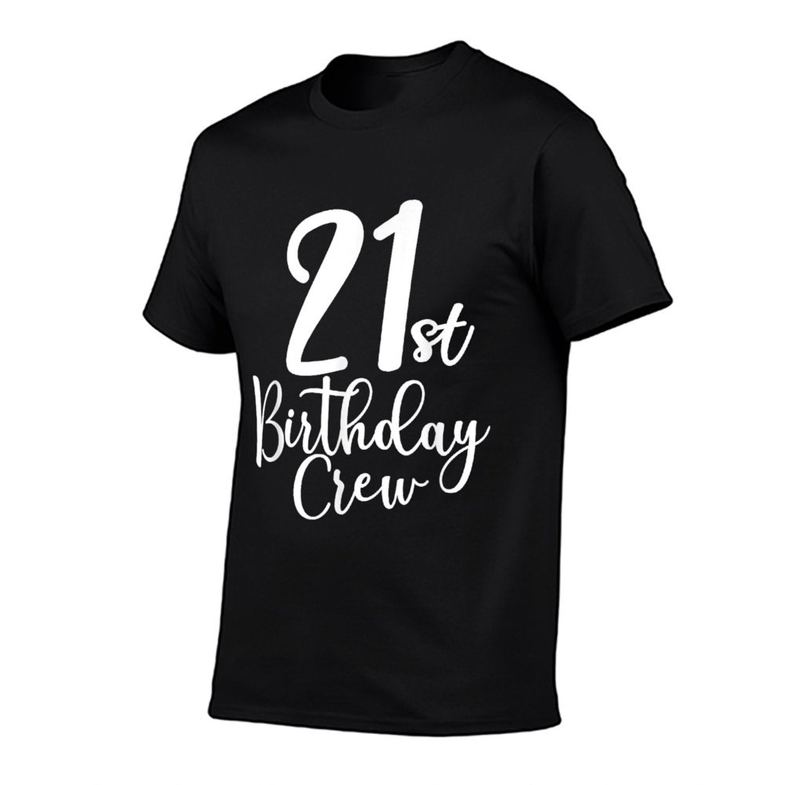 21st Birthday Crew 21 Years Old Matching Group Party  Summer-ready Fabric T-Shirt