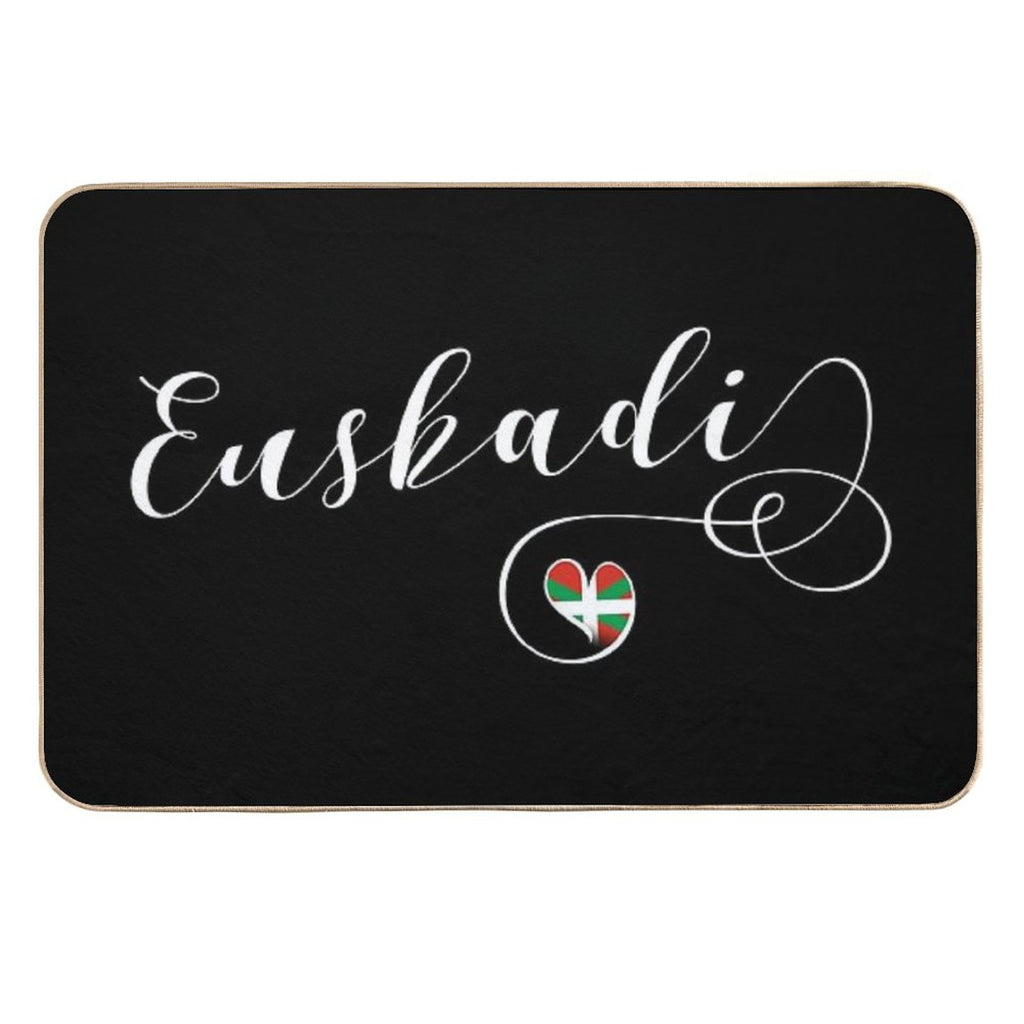 Euskadi, Basque Country, Heart, Flag  Long-Lasting Bath Mat