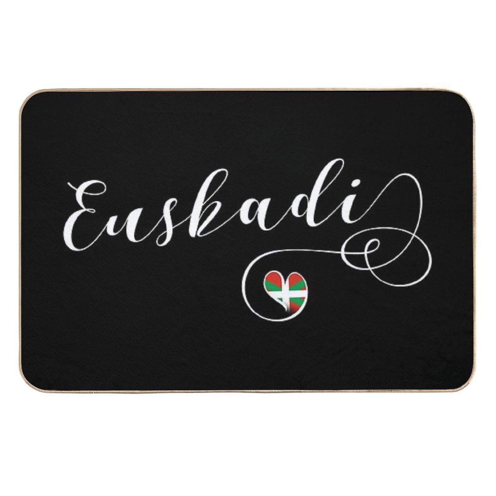 Euskadi, Basque Country, Heart, Flag  Long-Lasting Bath Mat