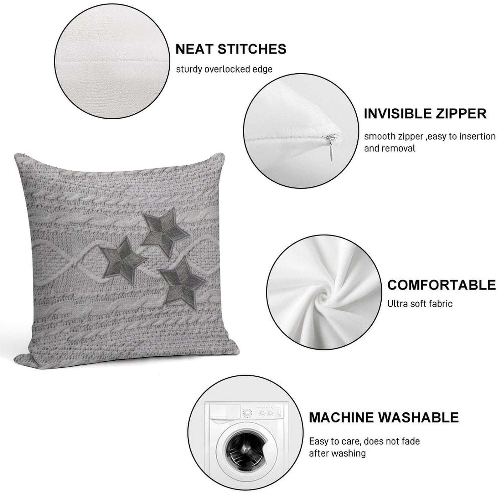 Cardigan Star Soft Gift Ready Throw Pillow