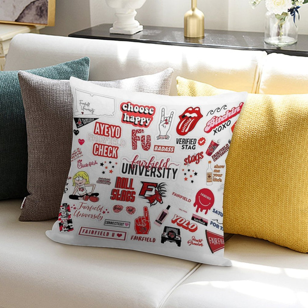 Fairfield University Soft Decorative Cover Throw Pillow