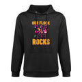 Womens Our Flock Rocks Flamingo Summer Vacation Family Matching Customizable Surface Hoodie