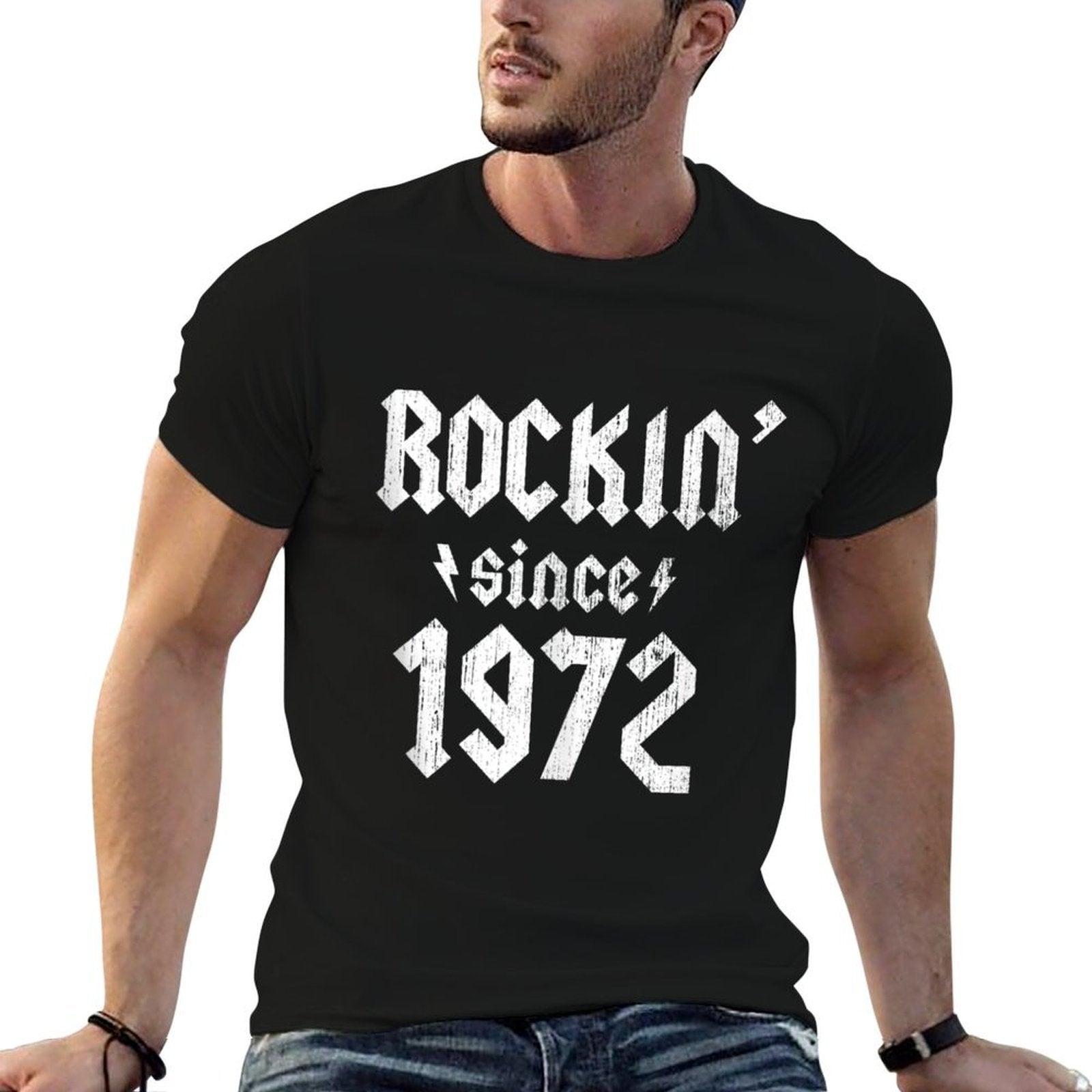 Rockin Since 1972 50th Birthday 50 Years Old Hard Rock  Lightweight T-Shirt