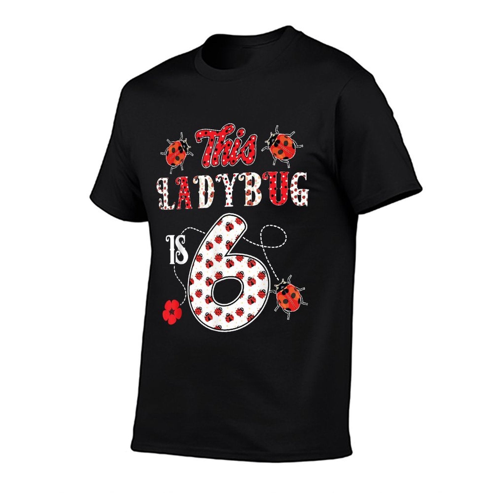 This Ladybug Is 6 Years Old 6th Birthday Girl Family Ladybug  Oversized Silhouette T-Shirt