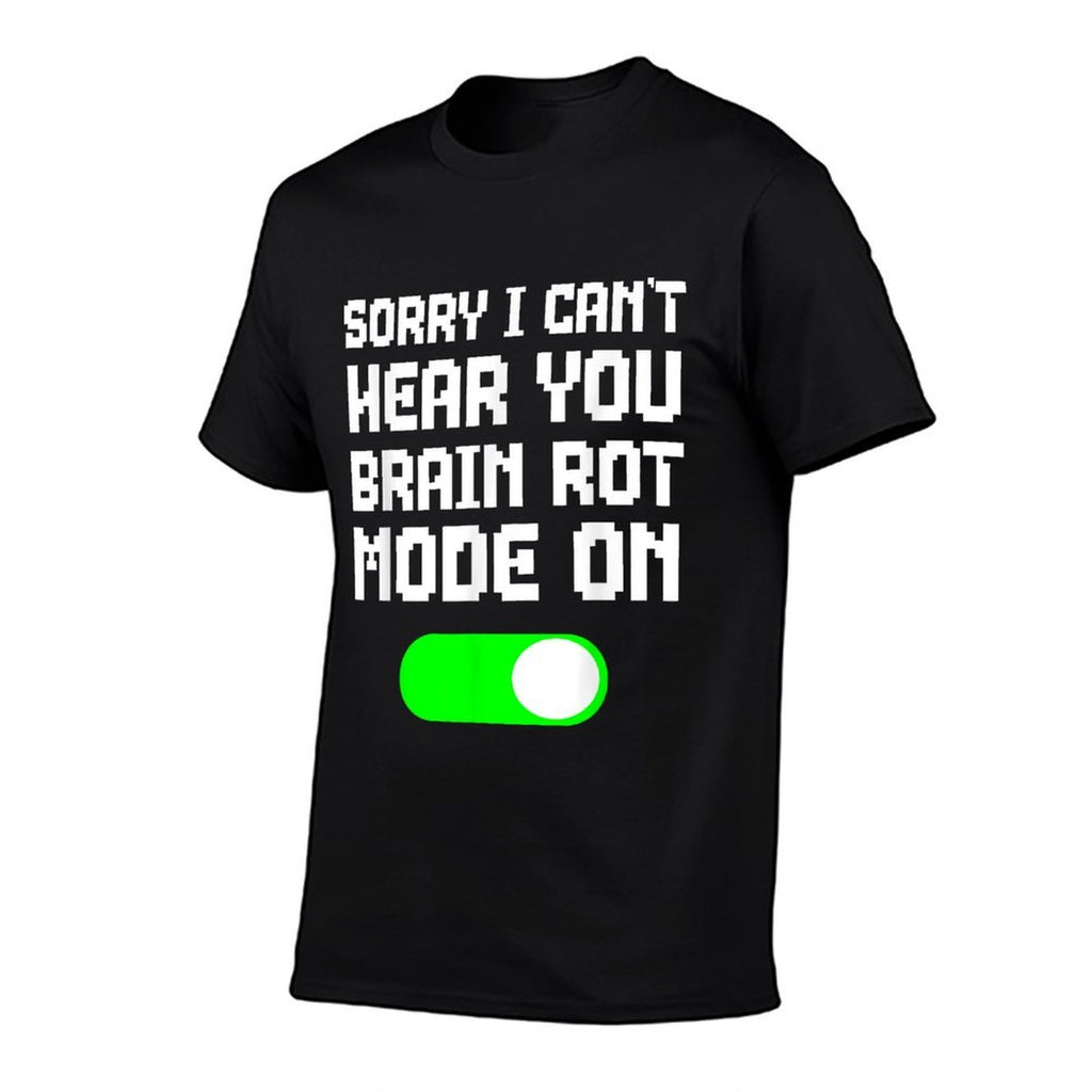 Brain Rot Kids Gamer Brainrot Mode On Ironic Memen  Trendy Pattern T-Shirt