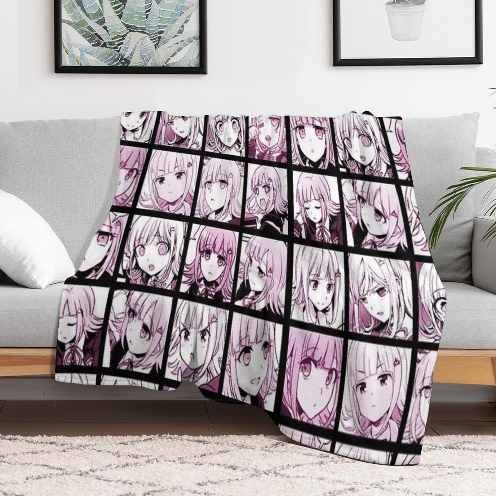 Chiaki Manga Collection (Colored) Travel-friendly Throw Blanket
