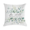 Be Still Psalm 4610 Bible Verse Art Soft Hidden Zipper Throw Pillow