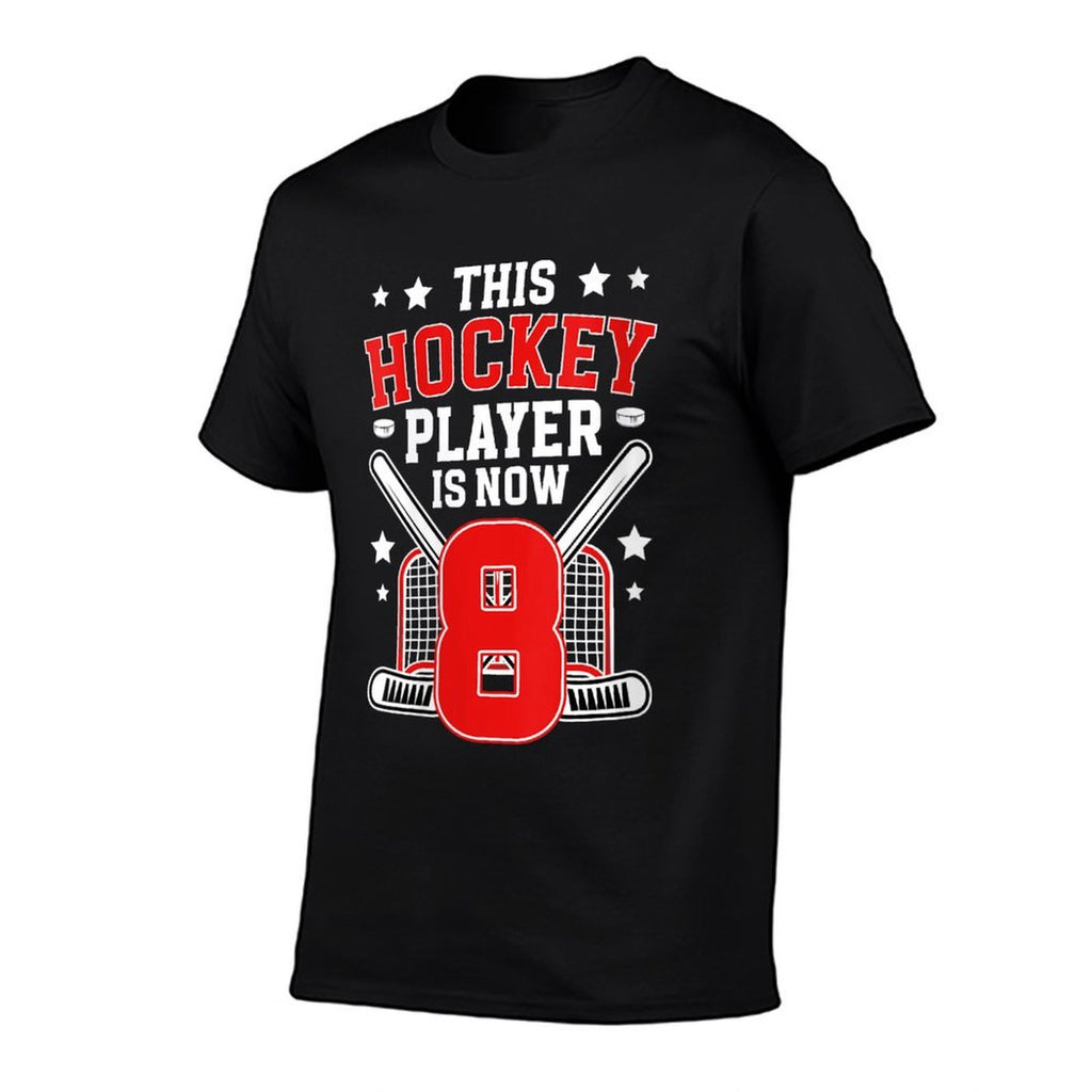 Womens 8th Ice Hockey Birthday Eight Year Old Ice Hockey Player  Tagless Design T-Shirt