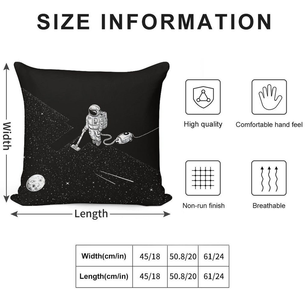 Space Cleaner Soft Style Accent Throw Pillow