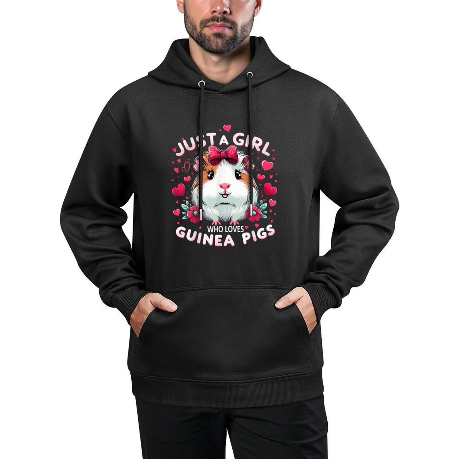 Just A Girl Who Loves Guinea Pigs Lover Mom Kangaroo Pocket Hoodie
