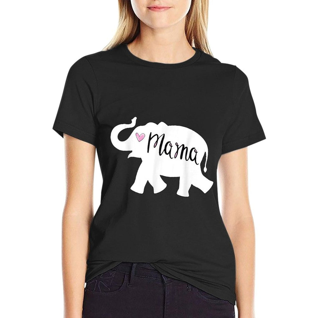Mama Africa Elephant Mother Cute for Mom  Oversized Silhouette T-Shirt
