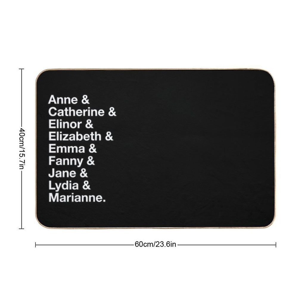 Women of Jane Austen  Repositionable Bath Mat