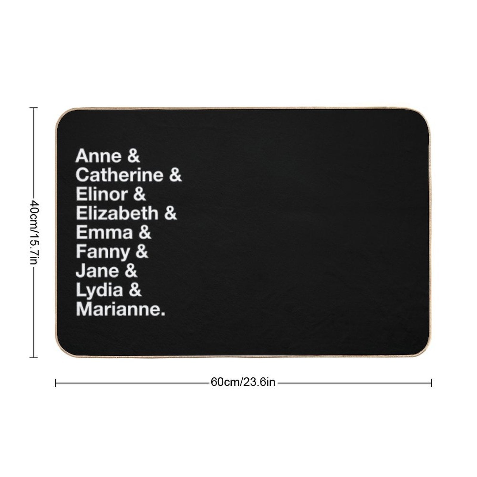 Women of Jane Austen  Repositionable Bath Mat