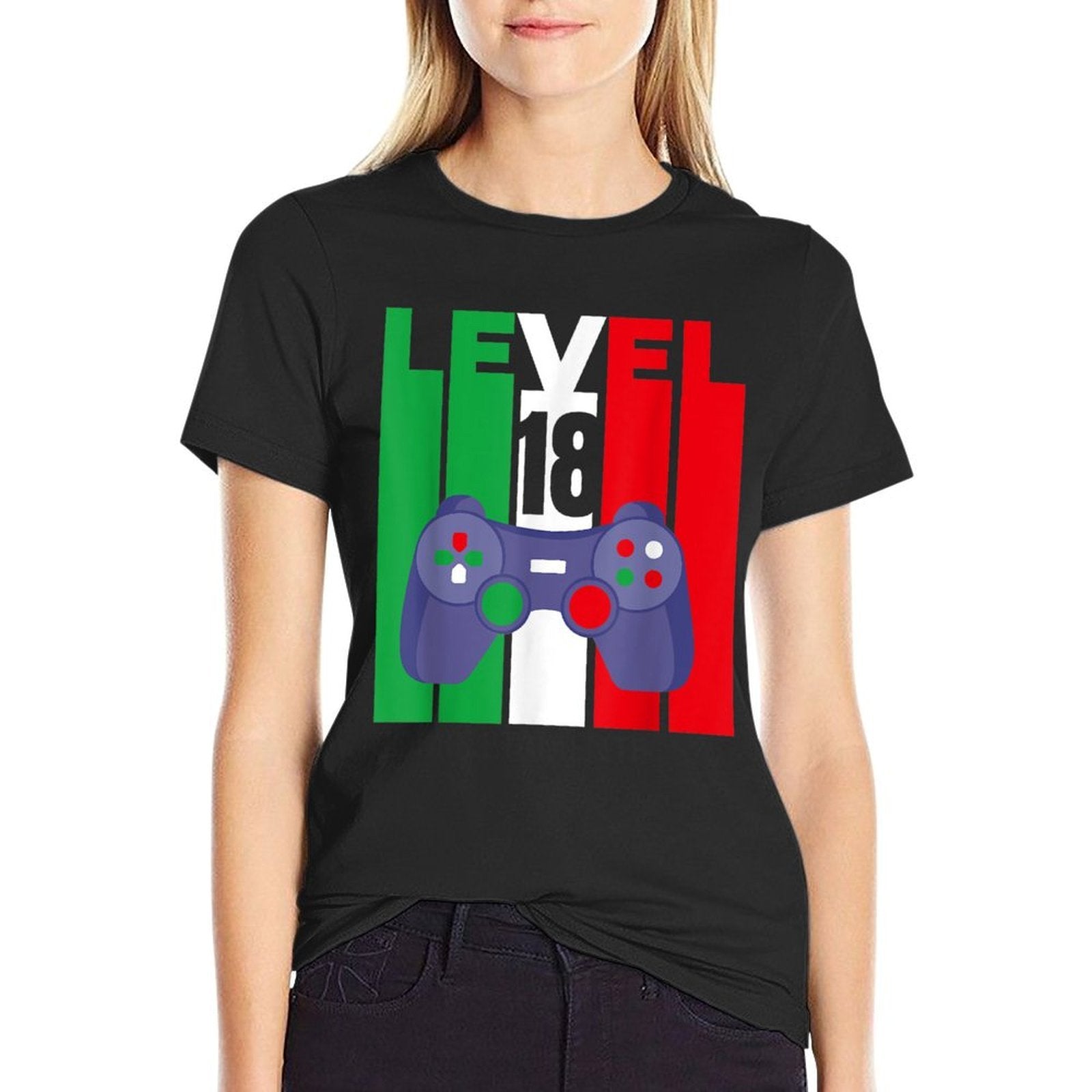 Level 18 Years 18th Happy Birthday  Slim-fit Cut T-Shirt
