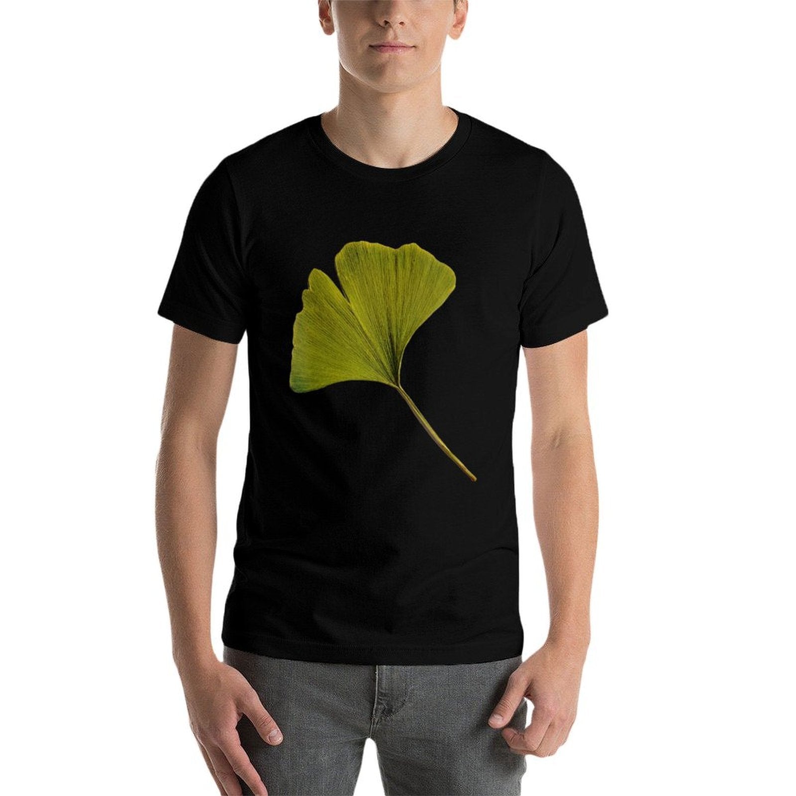 Womens Ginkgo Art Ginkgo Biloba Leaf Ginkgo  Graphic-printed T-Shirt