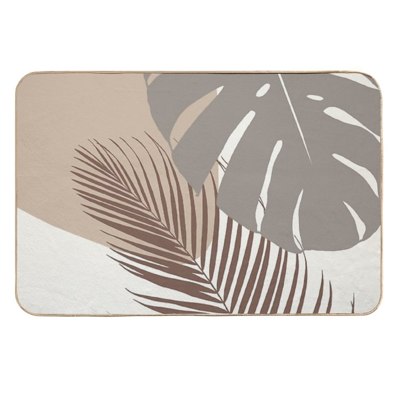 Minimal Monstera Palm Finesse #11 #tropical #decor #art  Rapid-Drying Bath Mat