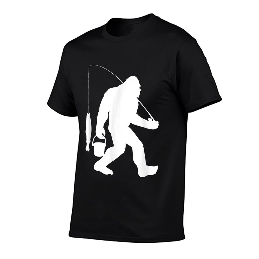 Bigfoot Fishing Funny Sasquatch And Fish  Breathable T-Shirt