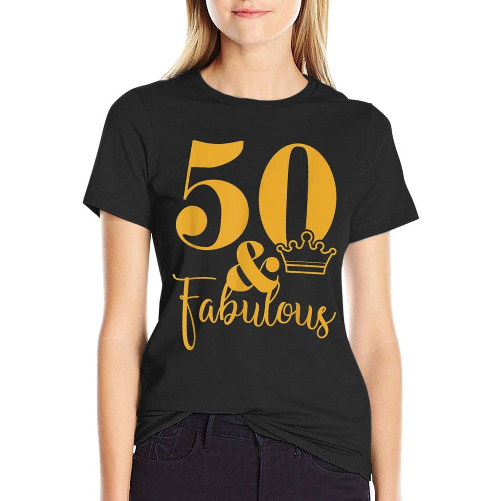50 And Fabulous 50th Birthday Party Crown  Odor-resistant T-Shirt