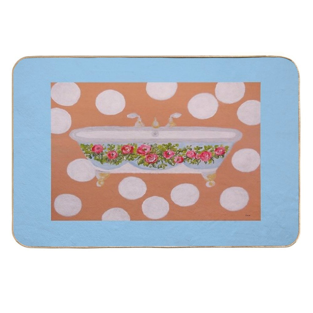 Circles And Suds Bathroom Art Durable Bath Mat