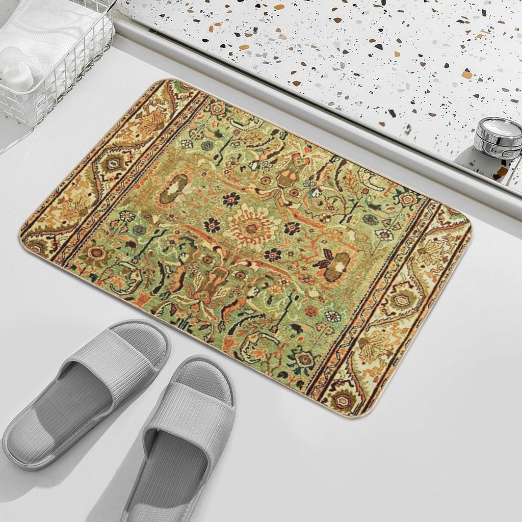 Antique Sultanabad Persian Rug Print  Long-Lasting Bath Mat