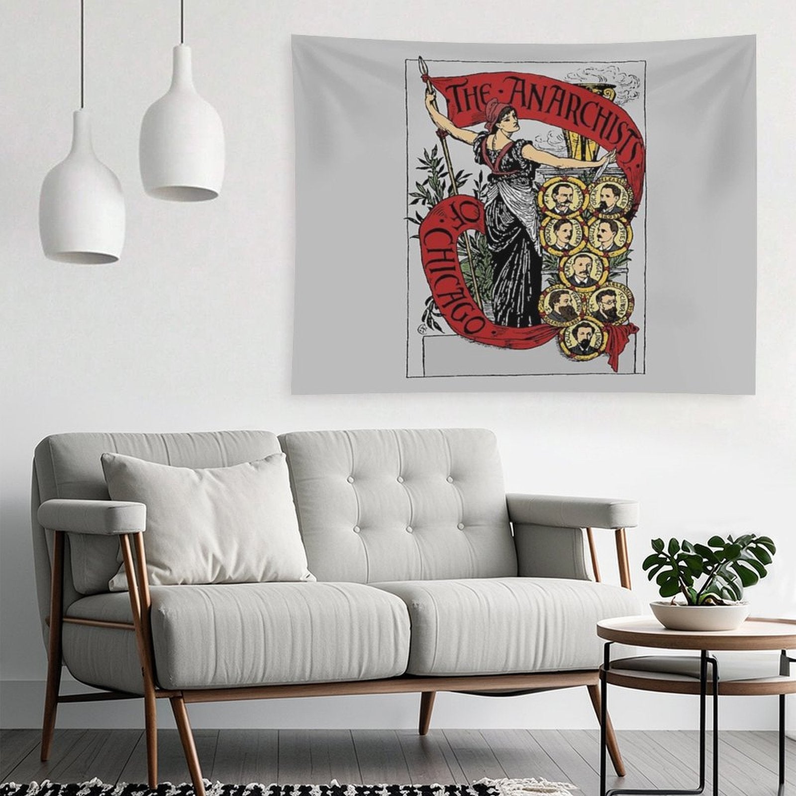 Anarchists of Chicago In Color - Haymarket Riot, Labor History, Socialist, Socialism, Leftist Tapestry