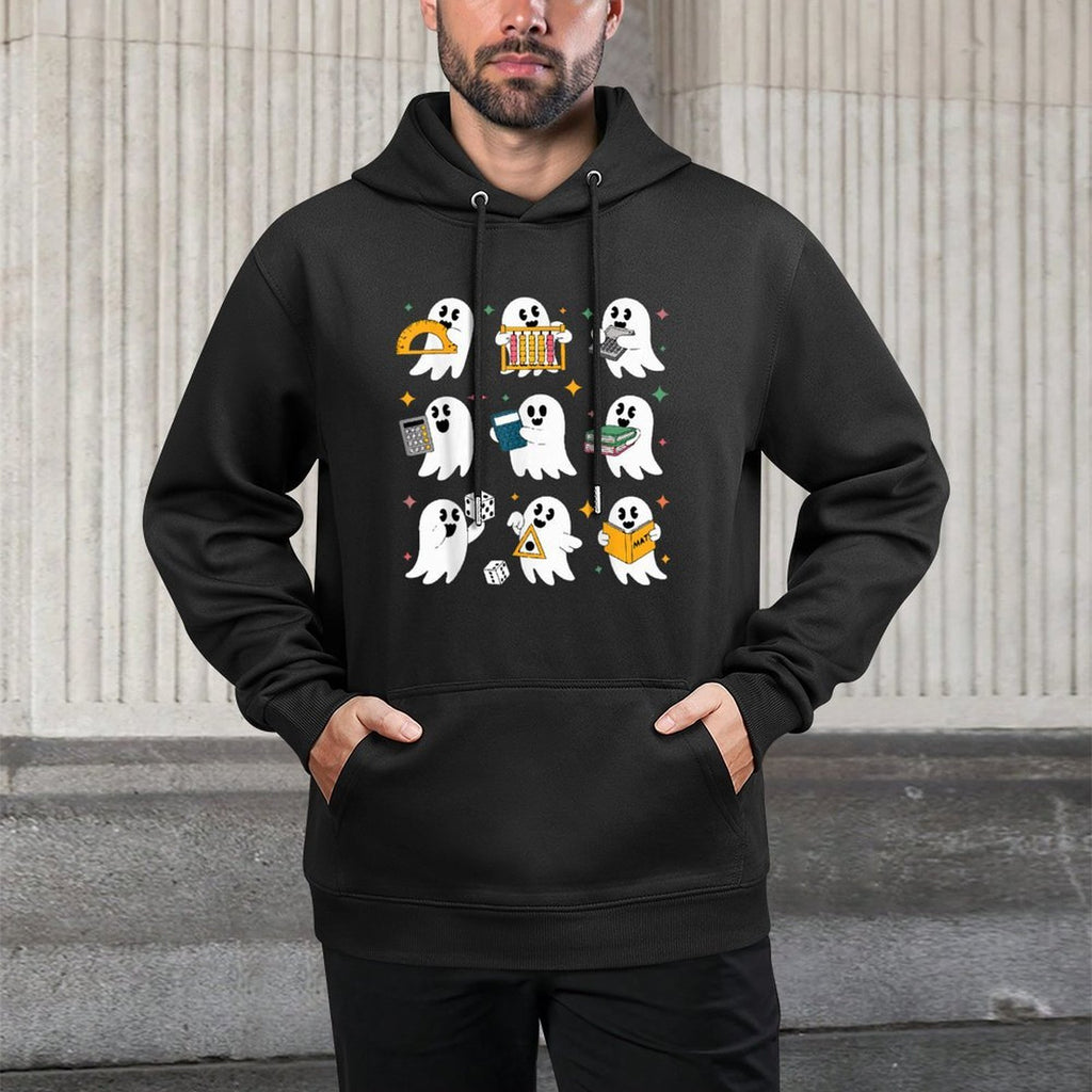 Math Halloween Spooks Math Lovers Men Women Math Halloween Medium-Weight Fabric Hoodie