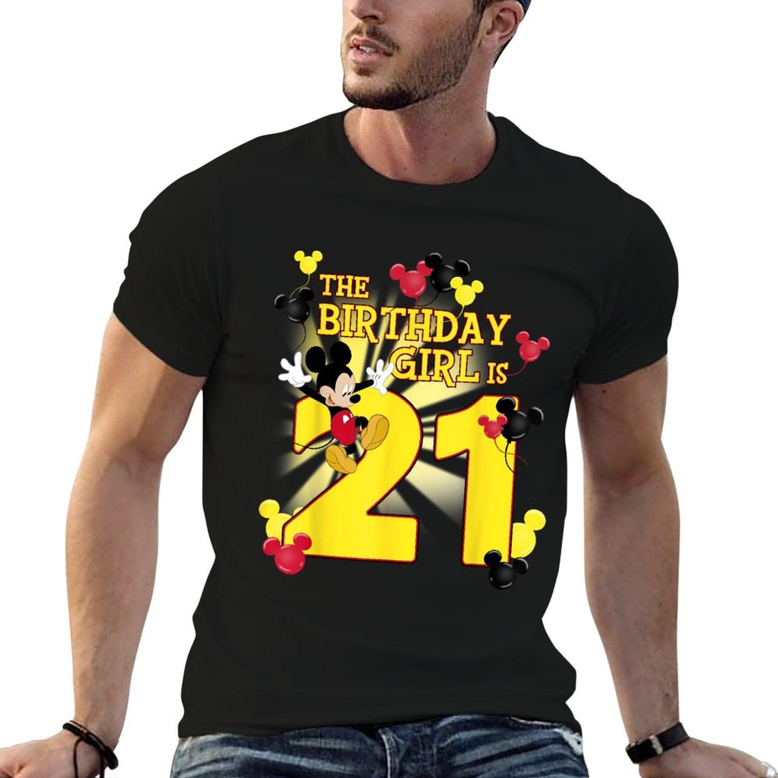 Disney Mickey And Friends Mickey 21st Birthday Girl  Quick-drying T-Shirt