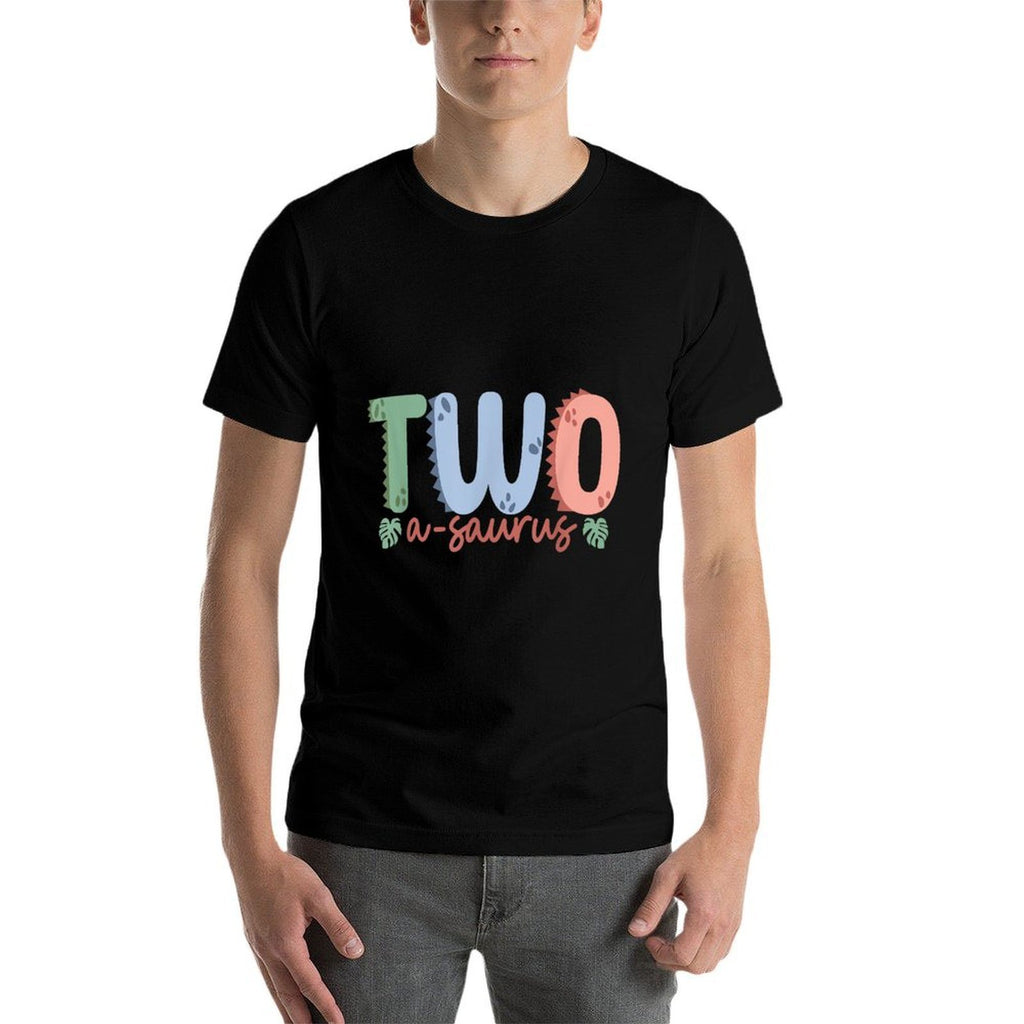 2 Years Old Two Saurus Dinosaur Family 2nd Birthday Matching  Quick-drying T-Shirt