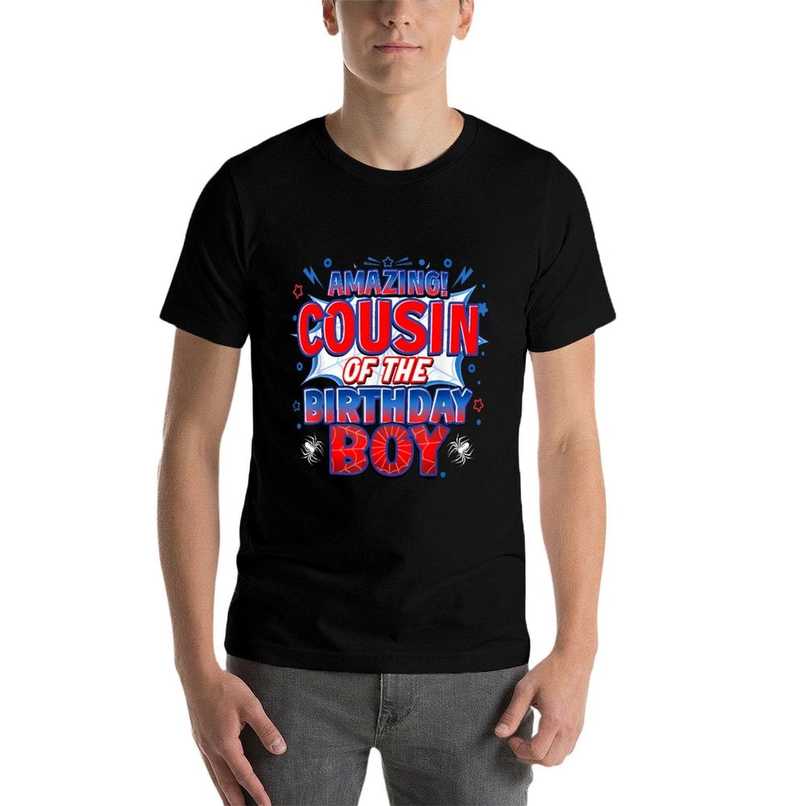 Cousin of The Birthday Boy Costume Spider Web Birthday Party  Quick-drying T-Shirt