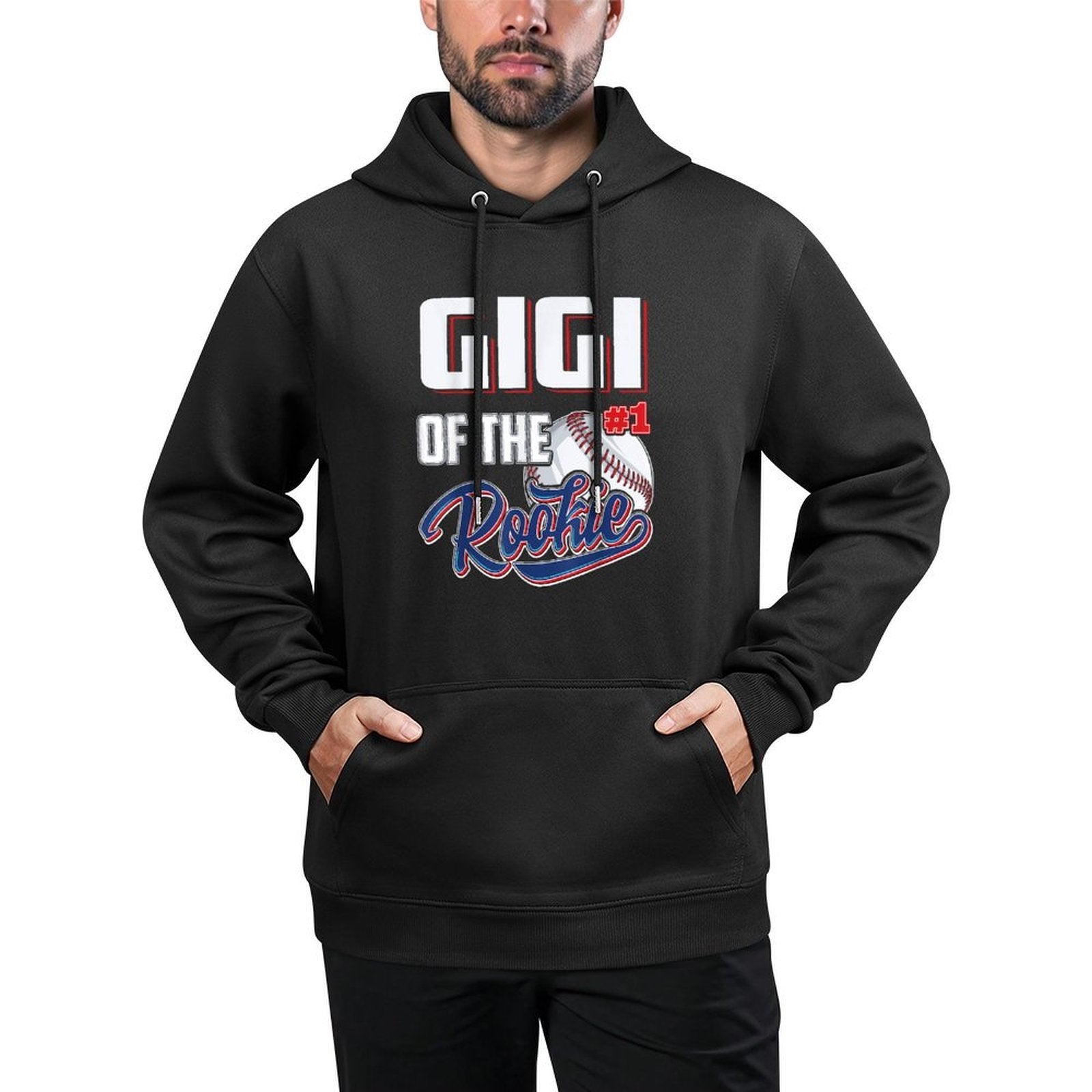 Gigi of Rookie 1 Years Old Team 1st Birthday Baseball Customizable Surface Hoodie