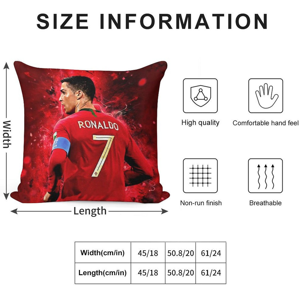 Cristiano Ronaldo Soft Fade-Resistant Throw Pillow