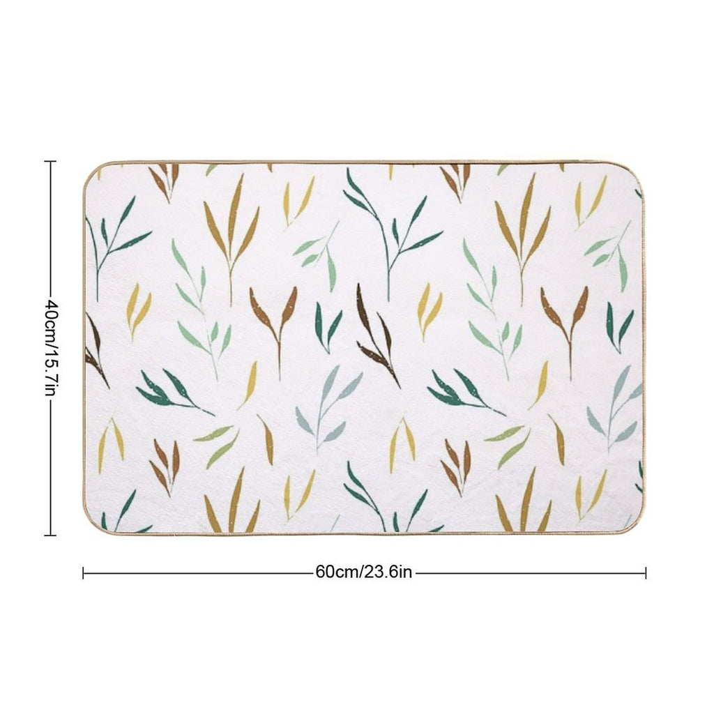 Colorful Branches  Fade-Resistant Bath Mat