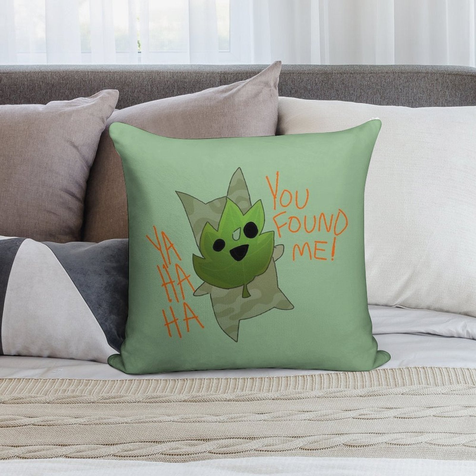 You Found Him! Soft Washable Throw Pillow