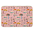 Vintage Kitsch Pink #midcentury  Absorbent Bath Mat