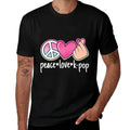 Peace Love K-Pop Cute Kpop Music Anime Lover  Cotton T-Shirt