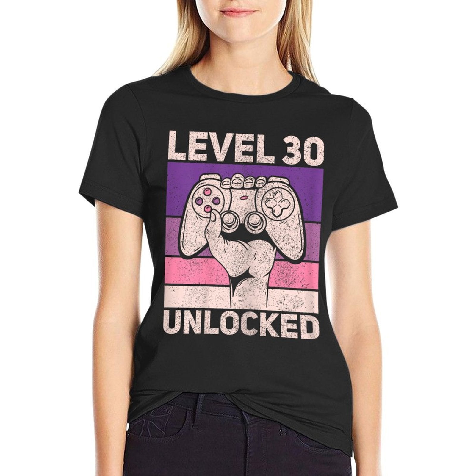 Level 30 Unlocked 30 Year Old Gamer Video Game 30th Birthday  Odor-resistant T-Shirt