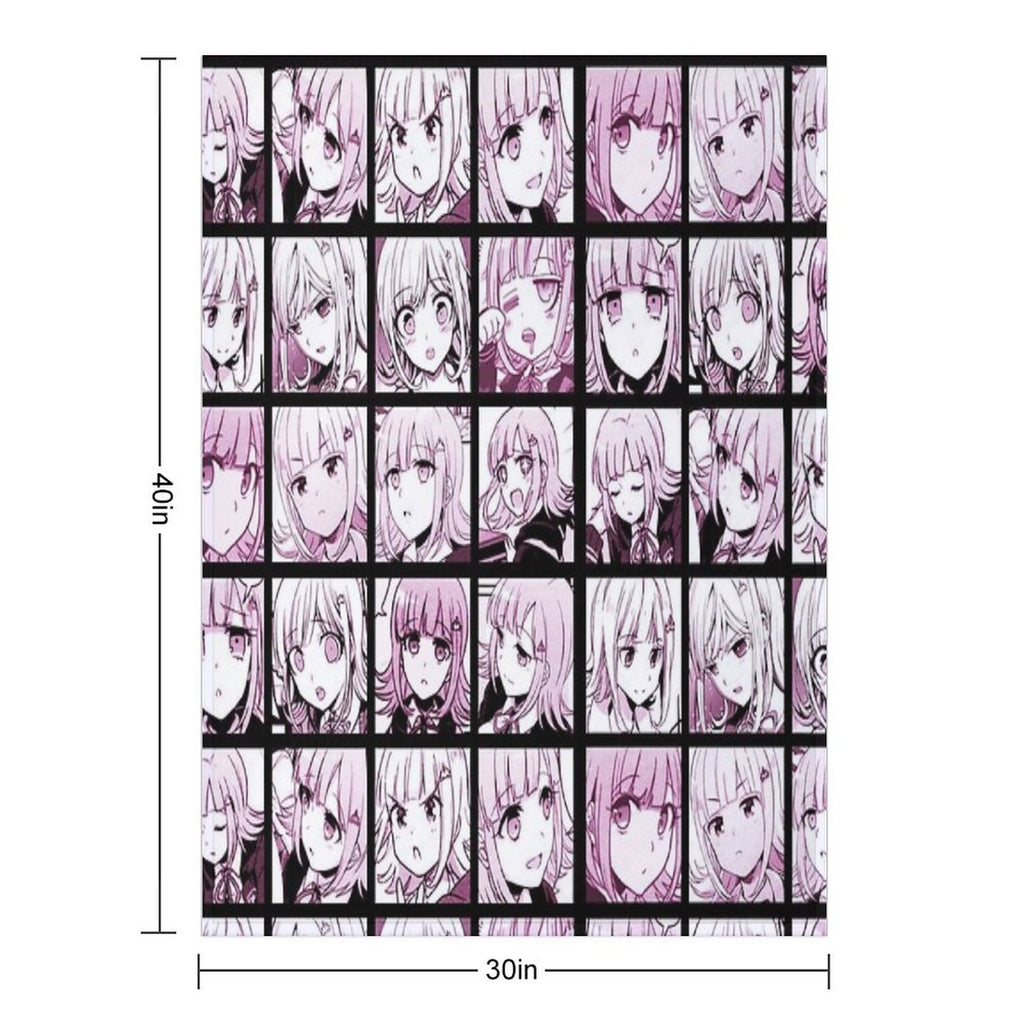 Chiaki Manga Collection (Colored) Travel-friendly Throw Blanket