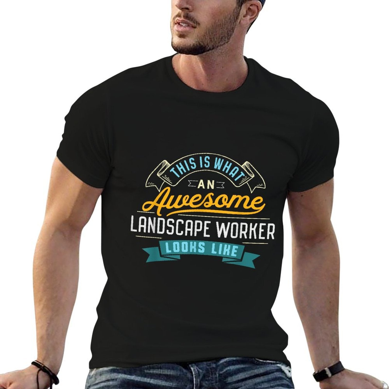 Funny Landscape Worker Awesome Job Occupation  Graphic-printed T-Shirt