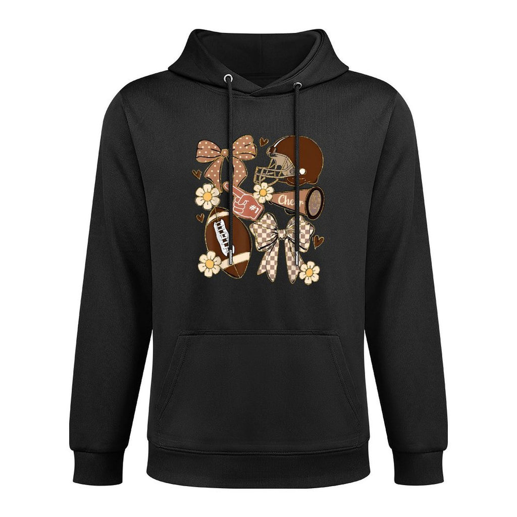 Cheer Touchdown American Football Game Day Coquette Bow Customizable Surface Hoodie