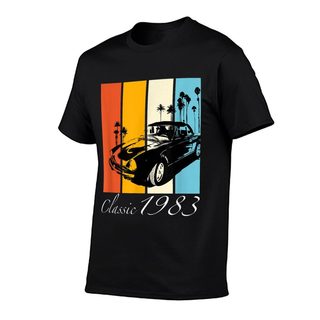 Retro Classic 1983 Vintage Car 40 Year Old 40th Birthday  Quick-drying T-Shirt