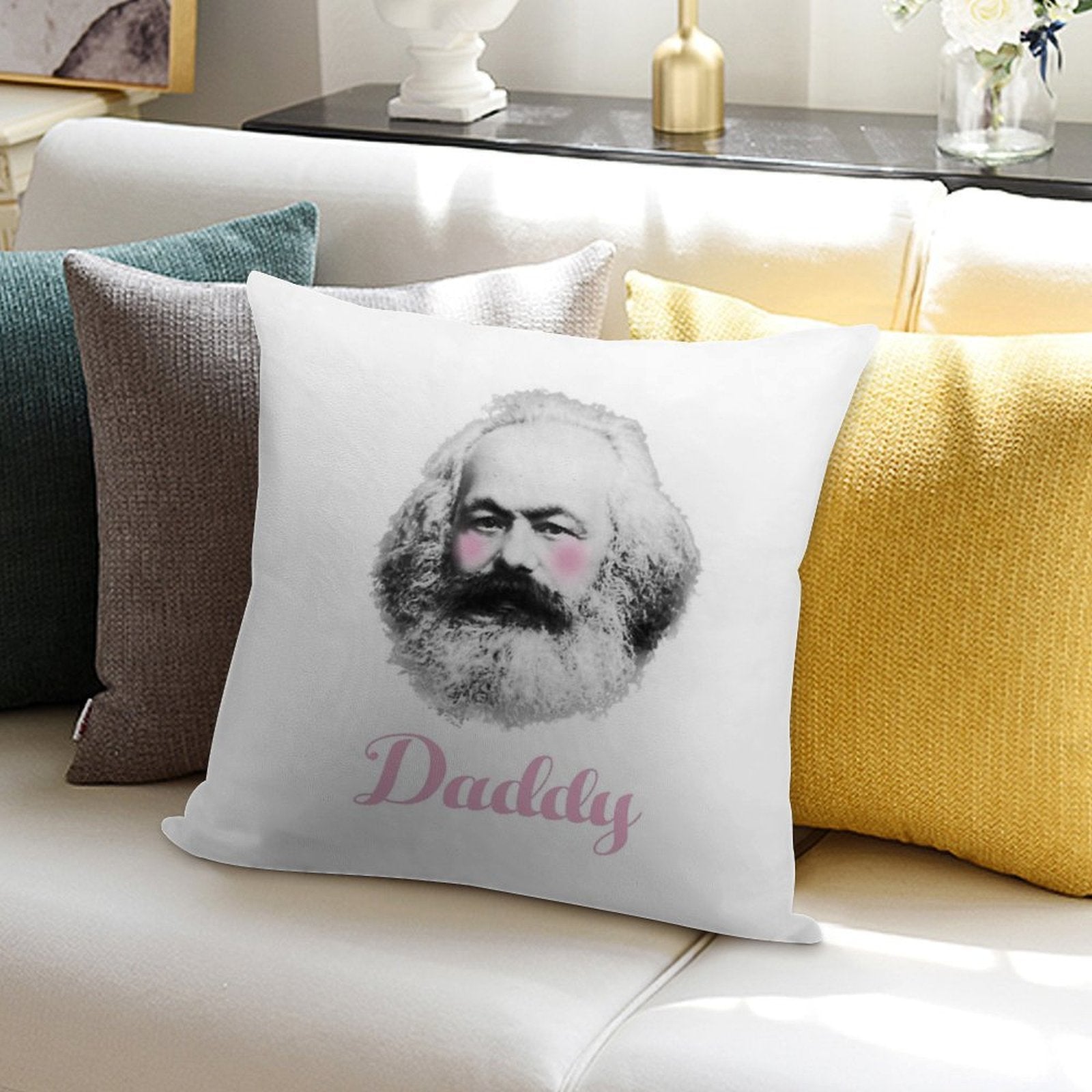 Daddy Karl Soft Home Decor Throw Pillow