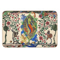 WEIRD MEDIEVAL BESTIARY MAKING MUSIC, Dragon Playing Flute ,Harpist Rabbit,Snail Cat  Slip-Resistant Bath Mat