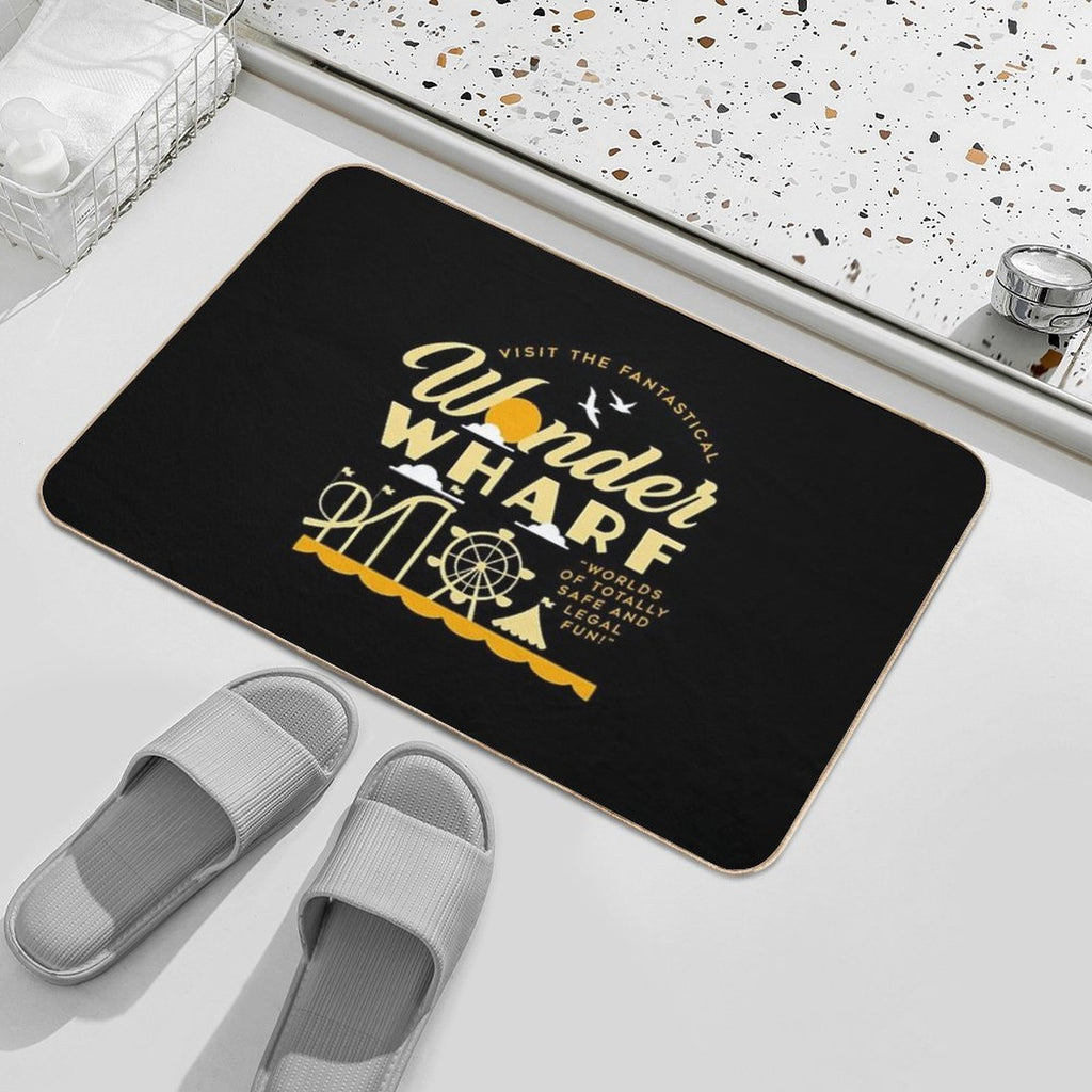 Retro Wonder Wharf  Non-Slip Bath Mat