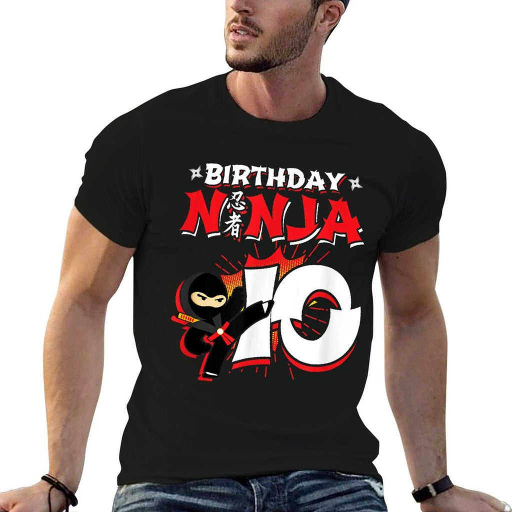 Ninja Birthday Party - 10 Year Old - Birthday Ninja 10  Durable T-Shirt