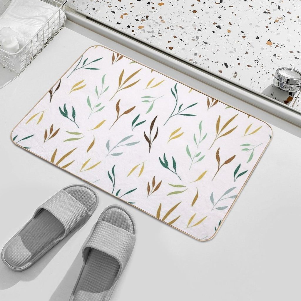 Colorful Branches  Fade-Resistant Bath Mat