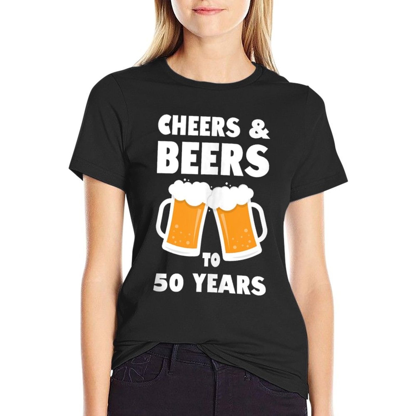 Cheers And Beers to 50 Years 50th Birthday  Eco-friendly Material T-Shirt